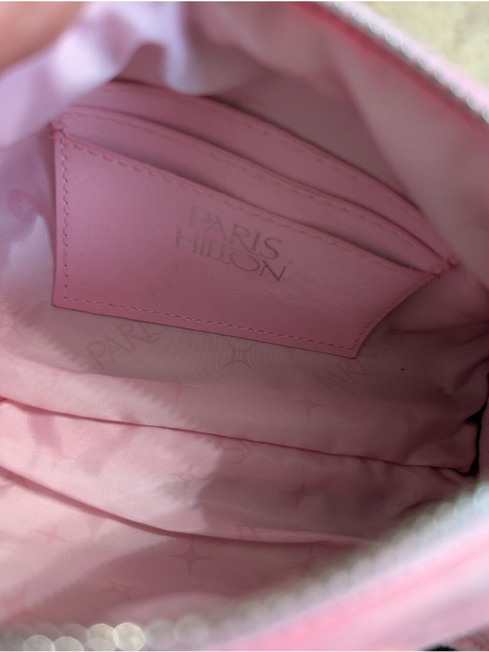Women's Paris Hilton Pink "That's Hot" Mini Barrel Bag Velour Y2K Style - Picture 7 of 9